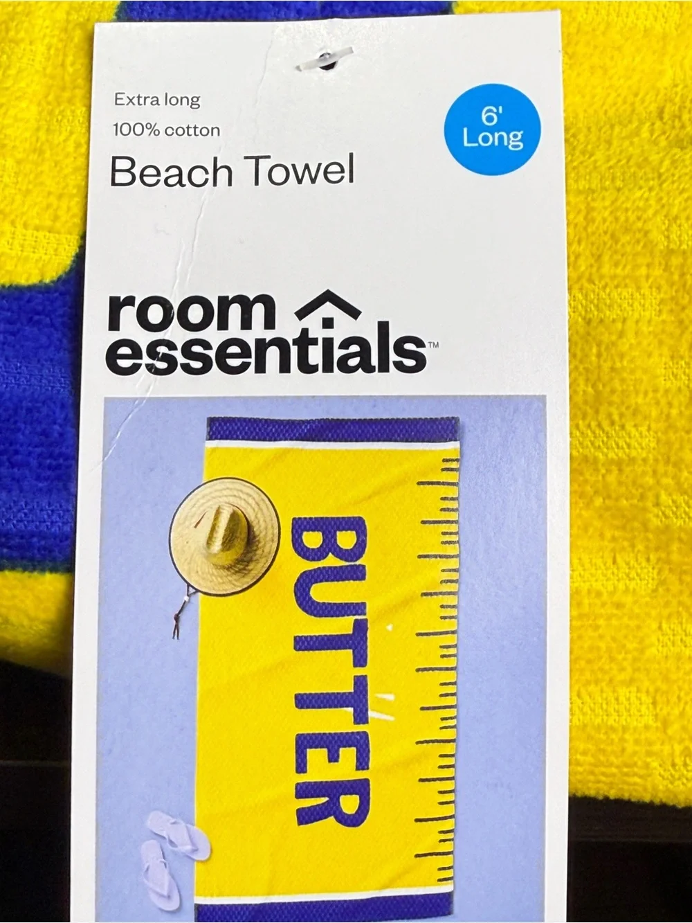 room essentials Yellow & Blue butter Beach Towel